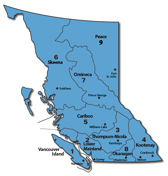 BC provinece regions